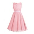 thumbnail image 1 of YONGHS Flower Girls Dress Wedding Bridesmaid Evening Formal Lace Gown 2-16 Pearl Pink 8, 1 of 7