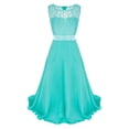 thumbnail image 1 of YONGHS Flower Girls Floral Lace Floor Length Dress Junior Bridesmaid Prom Ball Gown 4-14, 1 of 6