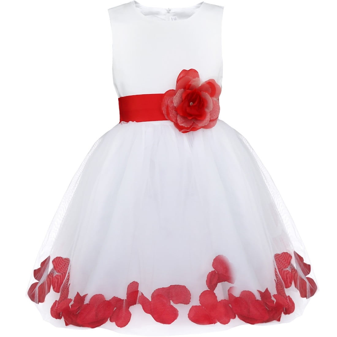 YONGHS Flower Girls Petals Dress Bridesmaid Wedding Birthday Pageant