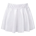 thumbnail image 1 of YONGHS Girl's Shiny Metallic Skater Skort Dance Athletic Pleated A-Line Mini Scooter Skirt Silver 6-8, 1 of 6