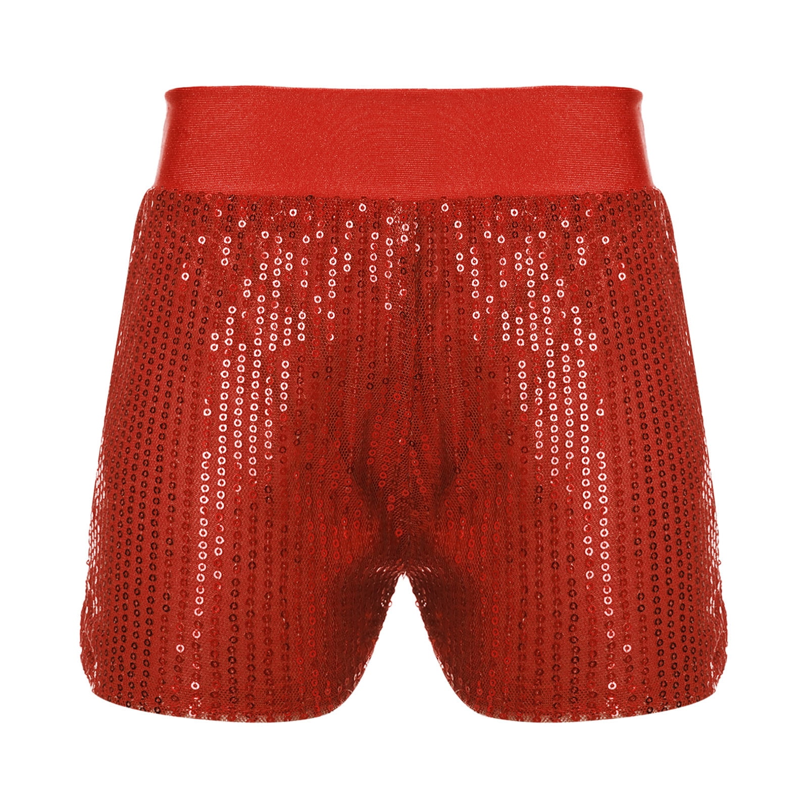 YONGHS Girls Boys Glitter Sequins Hip Hop Jazz Ballet Dance Shorts