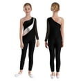 thumbnail image 1 of YONGHS Girls Full Body Unitard Mesh Sleeve Leotard Gymnastics Ballet Dance Bodysuits Jumpsuit Black 10, 1 of 6