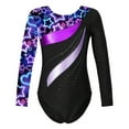 thumbnail image 1 of YONGHS Girls' Gymnastics Tumbling Bodysuit Team Unitard Long Sleeve One Piece Ballet Dance Leotard Starry Sky Black 14, 1 of 5