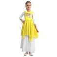thumbnail image 1 of YONGHS Girls Lyrical Praise Dance Costume Kids Sleeveless Metallic Tank Dress Worship Dancewear Yellow 10, 1 of 7