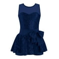 thumbnail image 1 of YONGHS Girls Sequined Sleeveless Ballet Leotard Tutu Dress Kids Jazz Skating Performance Dancewear Navy Blue 12, 1 of 5