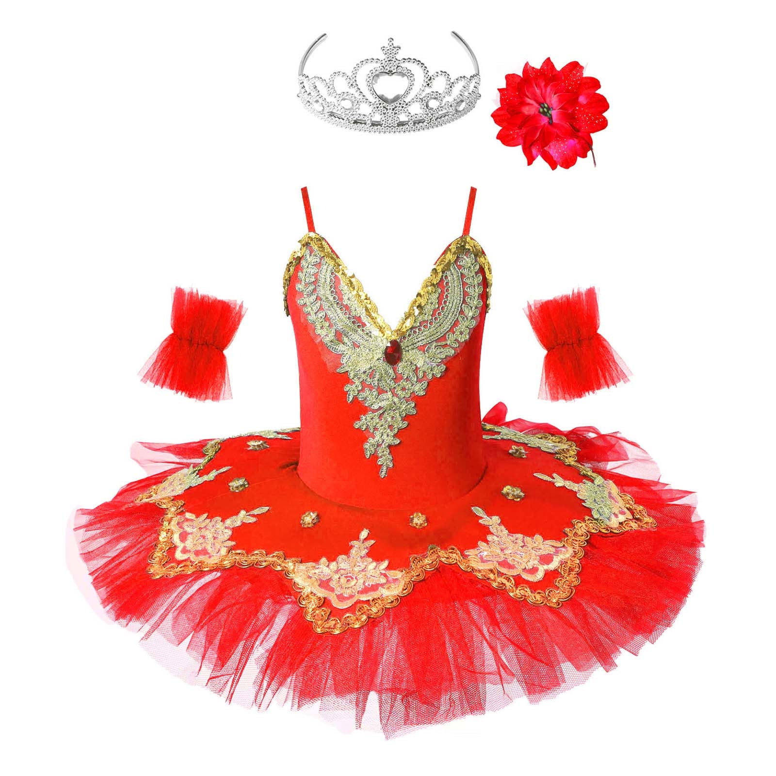Girls Ballet Dress With Sequin Tutu Skirt - Cotton Leotard, Hollow Back, Dance Outfit For Performances & Classes 2 thumbnail image