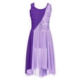 thumbnail image 1 of YONGHS Girls Shiny Lyrical Ballet Modern Dance Dress Chiffon Skirted Leotard Ballroom Dancewear Lavender 12, 1 of 5