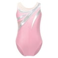 thumbnail image 1 of YONGHS Girls Sleeveless Gymnastics Leotard Shiny Rhinestone Ballet Dance Athletic Bodysuit Shirt Top Pink 8, 1 of 5