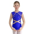 thumbnail image 1 of YONGHS Girls Sleeveless One Piece Gymnastics Leotards Tumbling Ballet Dance Unitard Bodysuit Blue 8, 1 of 7