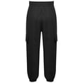thumbnail image 1 of YONGHS Girls Sport Cargo Pants Baggy Trousers with Pockets Kids Jogger Sweatpants Y2K Streetwear Black 5-6, 1 of 7