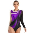 thumbnail image 1 of YONGHS Gymnastics Leotard For Women Gymnastics Long Sleeve Ballet Acrobatics Performance Bodysuit Purple S, 1 of 7