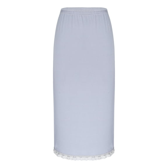YONGHS Half Slips for Women Girls Underskirt Short Lace Trim Skirts Wild Card A Line Underskirt Grey One Size