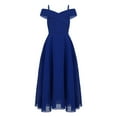 thumbnail image 1 of YONGHS Junior Cold Shoulder Spaghetti Straps Flower Girl Dress Pageant Wedding Formal Party Maxi Gown Blue 12, 1 of 6
