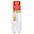 thumbnail image 1 of YONGHS Kids Boys Arabian Prince Costume Halloween Street Rat Suit Waistcoat with Pants Burgundy 6, 1 of 8