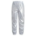 thumbnail image 1 of YONGHS Kids Boys Girls Shiny Metallic Harem Pants Wide Leg Jazz Hip Hop Street Dance Trousers Silver 15-16, 1 of 7