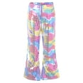 thumbnail image 1 of YONGHS Kids Boys Girls Shiny Sequins Jazz Hip Hop Dance Flare Pants Bell Bottoms Trousers Colorful 3-4, 1 of 7