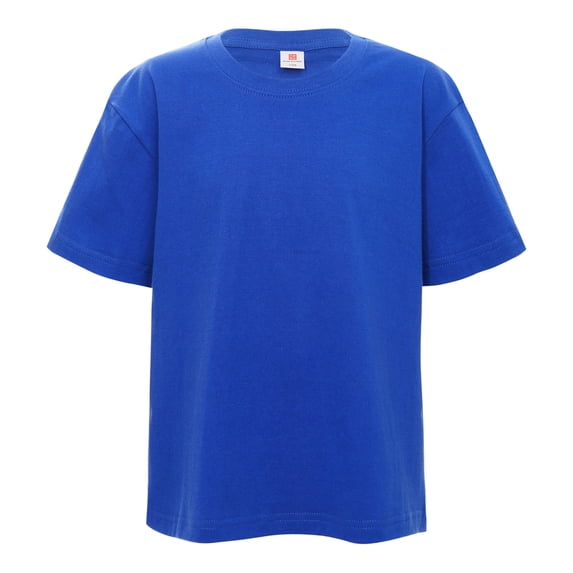 YONGHS Kids Boys Girls Short Sleeve Casual T-Shirts Cotton Tops Lightweight Sports Tees Blue 15-16