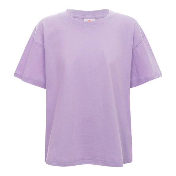 YONGHS Kids Boys Girls Short Sleeve Casual T-Shirts Cotton Tops Lightweight Sports Tees Purple 11-12