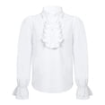 thumbnail image 1 of YONGHS Kids Boys Renaissance Medieval Ruffle Lace Shirt Tops Long Sleeve Blouse, 1 of 7