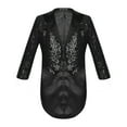 thumbnail image 1 of YONGHS Kids Boys Sequin Blazer Tuxedo Jacket Tailcoat Swallowtail Suit Dinner Party Wedding Dress Coat Black 10, 1 of 5