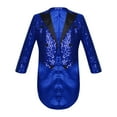 thumbnail image 1 of YONGHS Kids Boys Sequin Blazer Tuxedo Jacket Tailcoat Swallowtail Suit Dinner Party Wedding Dress Coat Blue 10, 1 of 5