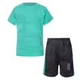 thumbnail image 1 of YONGHS Kids Boys Shorts Set Football Jerseys Athletic Sports Suit Quickly Dry T-shirt Shorts Set Green 5-6, 1 of 7