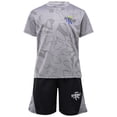 thumbnail image 1 of YONGHS Kids Boys Soccer Jersey Sport Outfit Football Workout Tee Shirts and Athletic Shorts Set Gray 5-6, 1 of 7