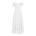thumbnail image 1 of YONGHS Kids Flower Girl Off Shoulder Wedding Birthday Party Gown Princess Pageant Formal Dress Ivory 16, 1 of 5