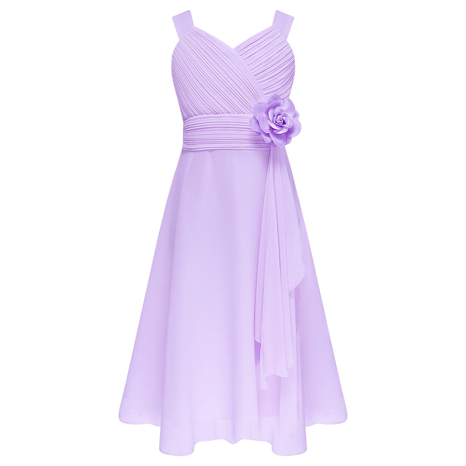 Bridesmaid Dresses Purple And White Flower Girl Dresses YONGHS