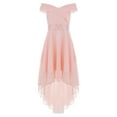 thumbnail image 1 of YONGHS Kids Flower Girls Off Shoulder Party Beaded Sash Dress Pink 14, 1 of 7