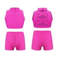 thumbnail image 1 of YONGHS Kids Girls 2Pcs Tracksuit Yoga Dance Sports Bra Crop Tops with Booty Shorts Set Hot Pink 14, 1 of 6