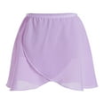 thumbnail image 1 of YONGHS Kids Girls Ballet Dance Skirt Skating Over Scarf Chiffon Wrap Skirts Purple 6-10, 1 of 7