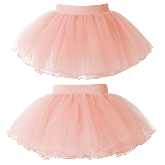 YONGHS Kids Girls Ballet Tutu Mesh Tulle Princess Skirts Stage Performance Skort