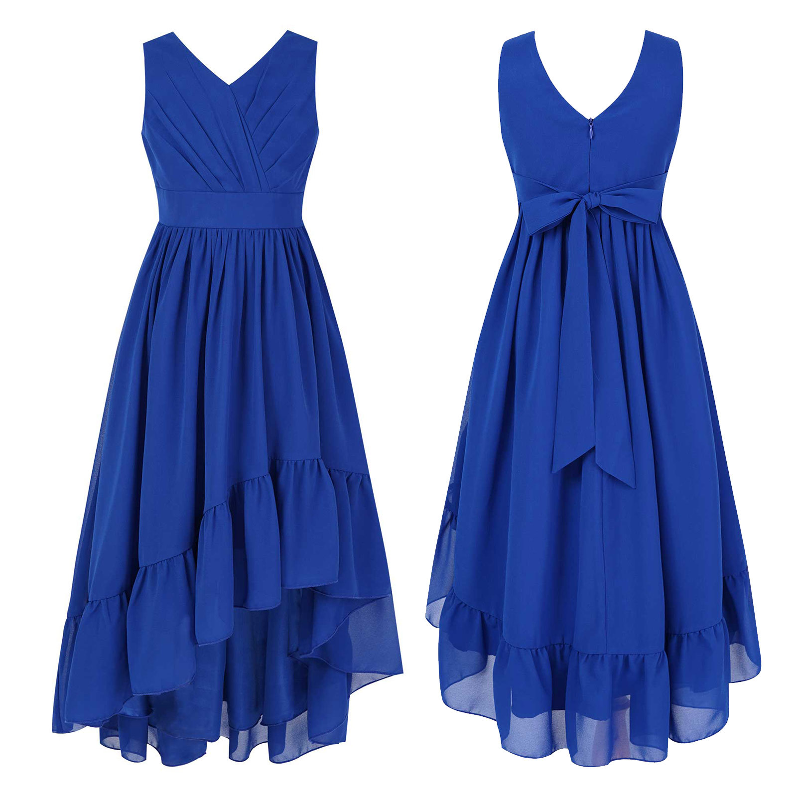 sachin and babi light blue dress Royal Blue Chiffon Bridesmaid Dresses | Customizable & Elegant Styles