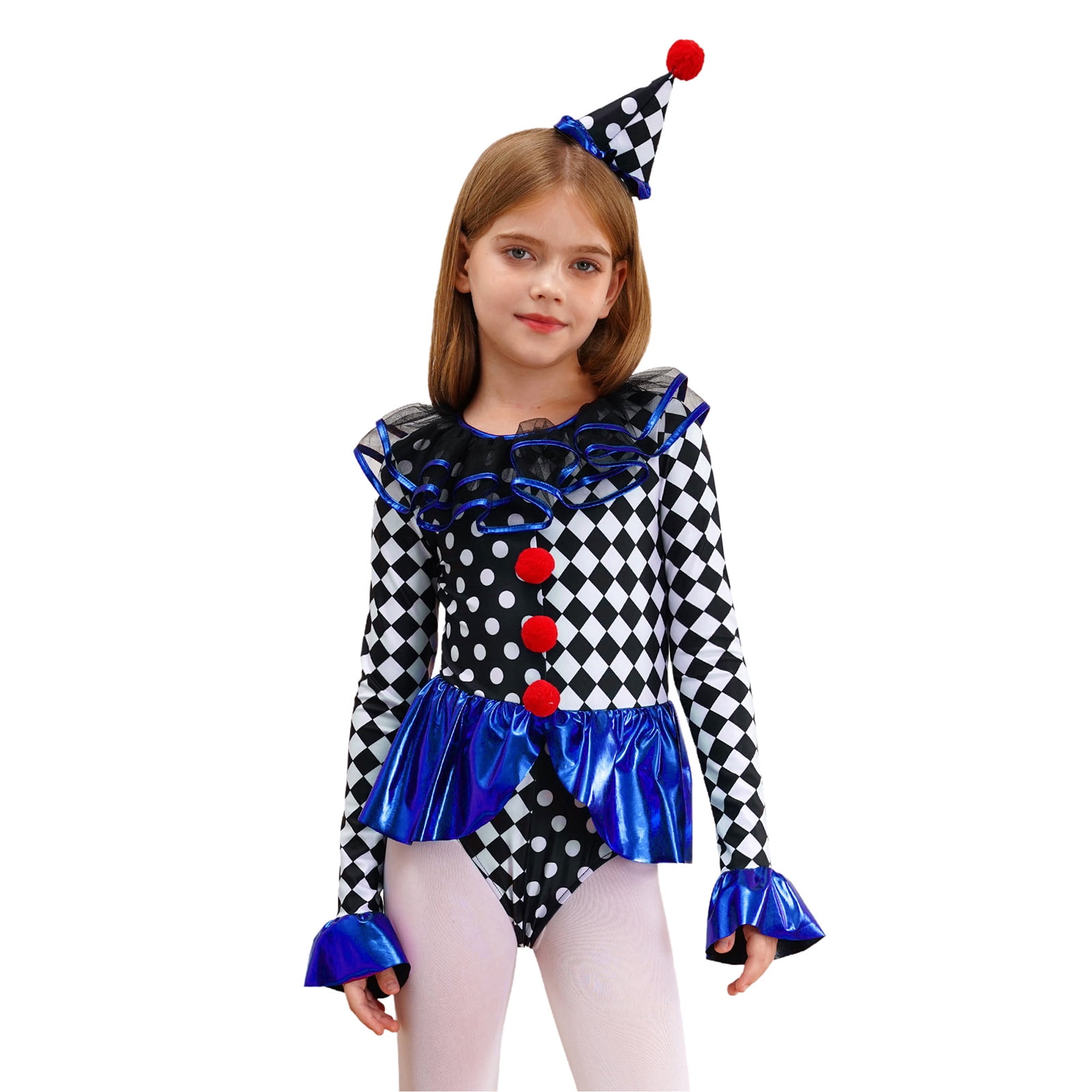 Circus Costume For Little Girls – Carnival Halloween Dress With Gloves & Hairband