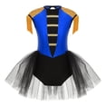 thumbnail image 1 of YONGHS Kids Girls Circus Ringmaster Tutu Costume Halloween Carnival Party Leotard Dress Royal Blue 10, 1 of 5