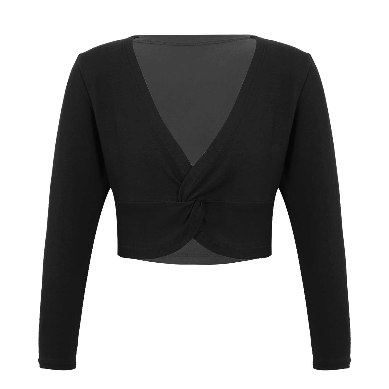 Kids Dance Top | Pleated Knit Long-Sleeved Top