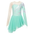 thumbnail image 1 of YONGHS Kids Girls Figure Ice Skating Dress Ballet Dance Leotard Dancewear Light Green 6, 1 of 7