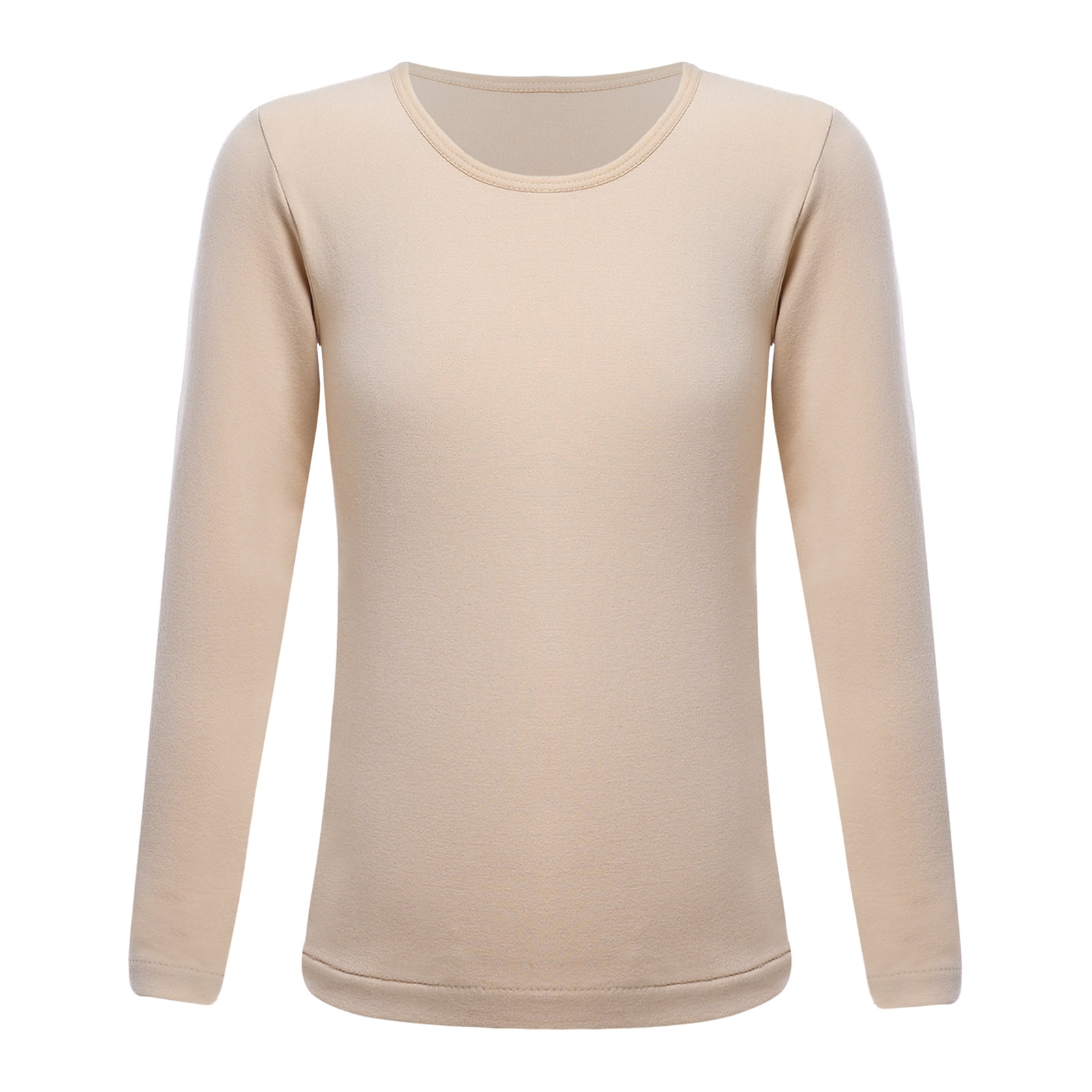 YONGHS Kids Girls Fleece Lined Thermal Underwear Tops Long John Base