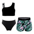 thumbnail image 1 of YONGHS Kids Girls Flower Printed Swim Trunks with Top Set Rashguard Swimsuit 3 Pieces Bathing Suit Green 10, 1 of 7