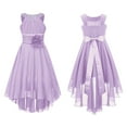 thumbnail image 1 of YONGHS Kids Girls Halter Neck High Low Wedding Bridesmaid Dress Lavender 8, 1 of 5