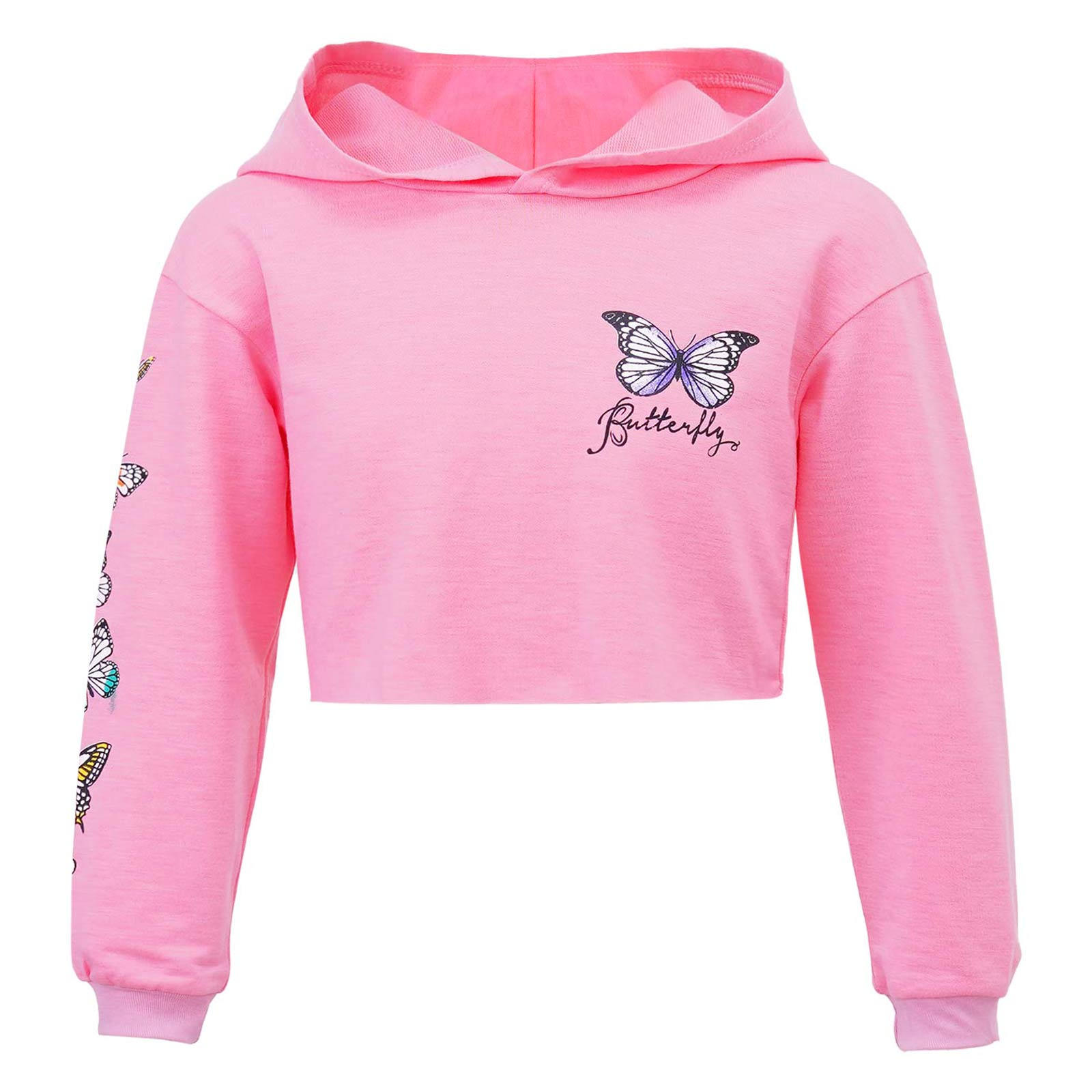 Naiyafly Kids Girl Tracksuit Set Girls Butterfly Pattern Long Sleeve