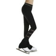thumbnail image 1 of YONGHS Kids Girls Leggings Ice Figure Skating Pants Active Sport Tights Dance Gymnastic Trousers Black 8, 1 of 6