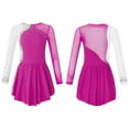 thumbnail image 1 of YONGHS Kids Girls Long Sleeve Ballet Dance Figure Ice Skating Dress Rose 14, 1 of 7