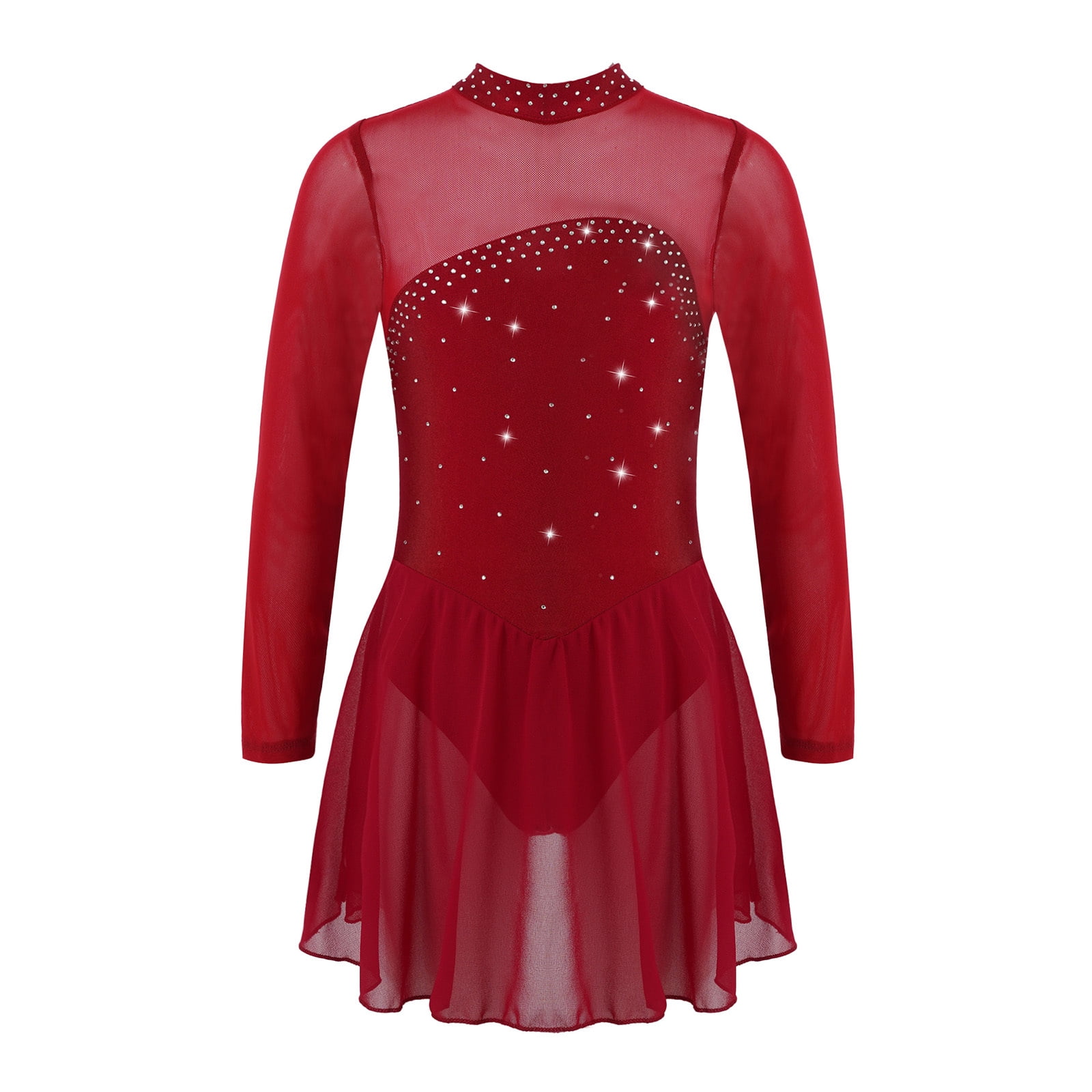 Gymnastics Outfits For Girls Choomomo Kids Girls Long Sleeves Mock Neck Roller Figure Skating Dre Girls Gymnastics Outfit