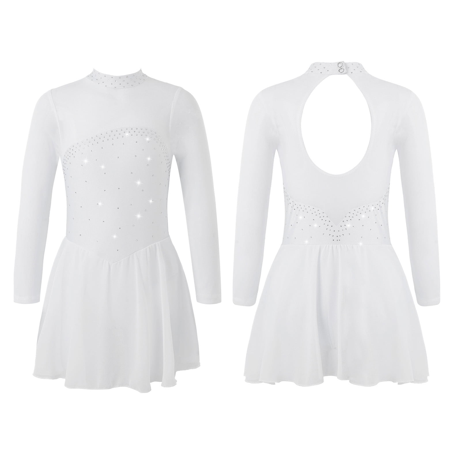 Long Sleeve Figure Skating Dress - Girls main image 0