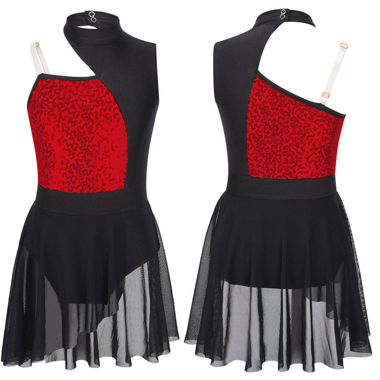 Orders red contemporary dance costumes