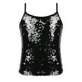 thumbnail image 1 of YONGHS Kids Girls Sequins Dance Tank Top Camisole Sleeveless Crop Tops Modern Jazz Vest Shirt, 1 of 7