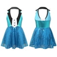thumbnail image 1 of YONGHS Kids Girls Sequins Halter Dress Hip Hop Jazz Modern Dance Leotard Costume 4-14, 1 of 7