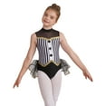thumbnail image 1 of YONGHS Kids Girls Sequins Strips Ballet Dance Dress Tulle Skirted Leotard Latin Jazz Dance Costume Black 12, 1 of 7